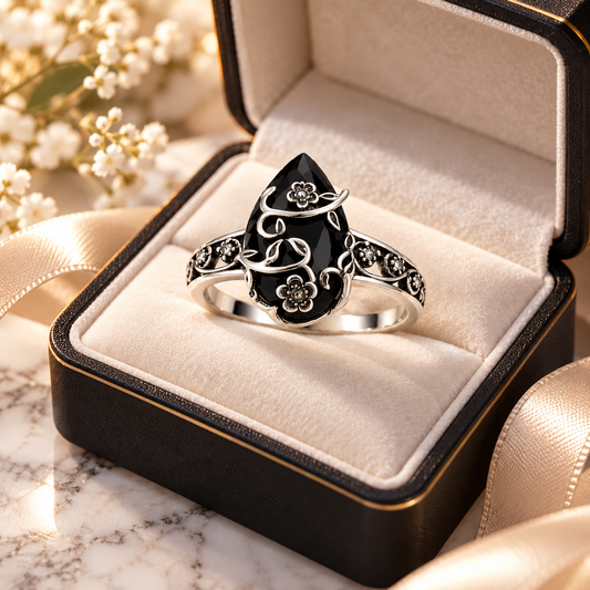 Selaris™ Anillo Protector de Obsidiana Negra